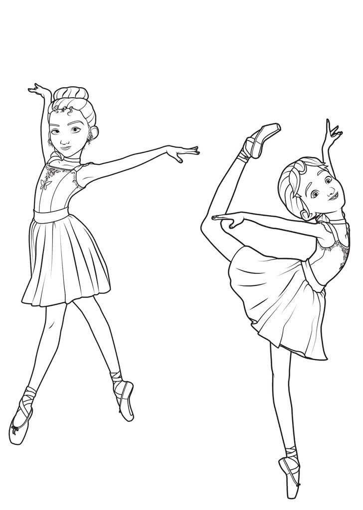Скачать и распечатать раскраски Балерины