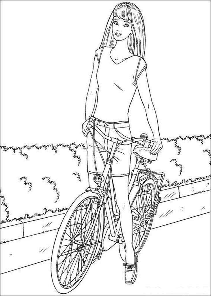 Барби на велосипеде