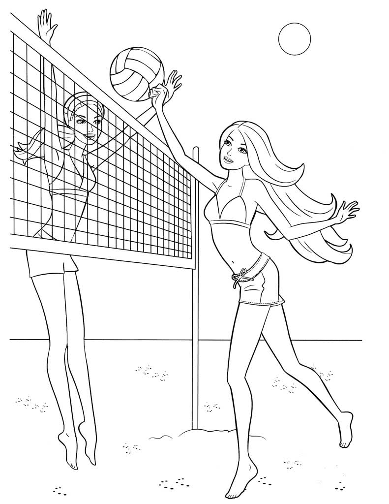 Барби играет в волейбол