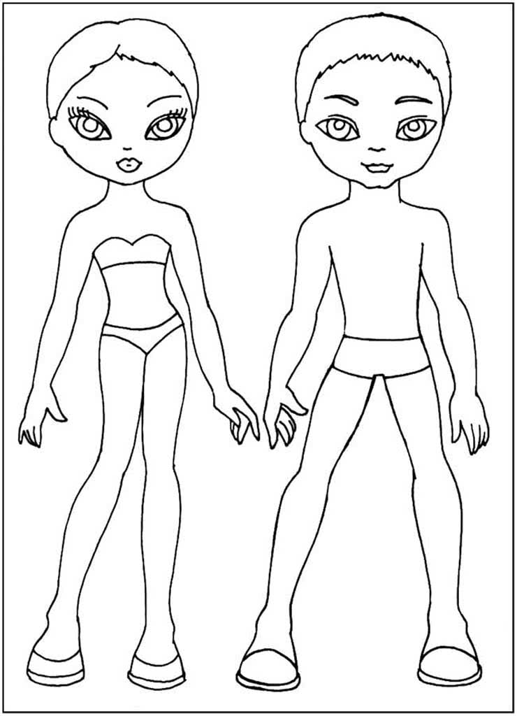 Мальчик и девочка в купальном костюме