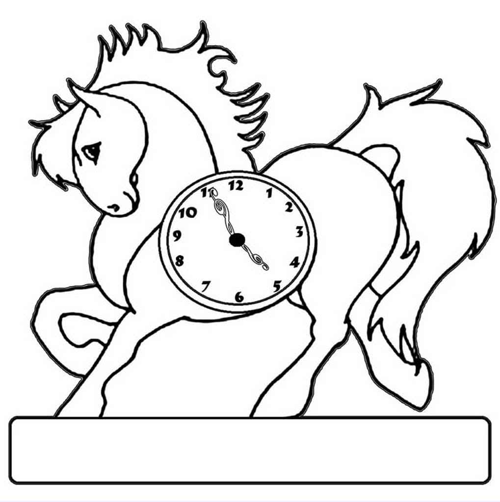 Часы в форме коня