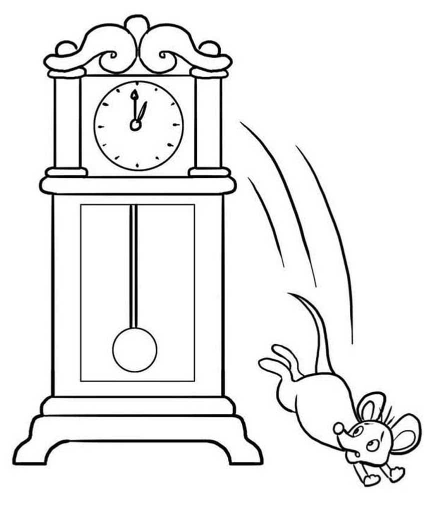 Напольные часы с мышкой