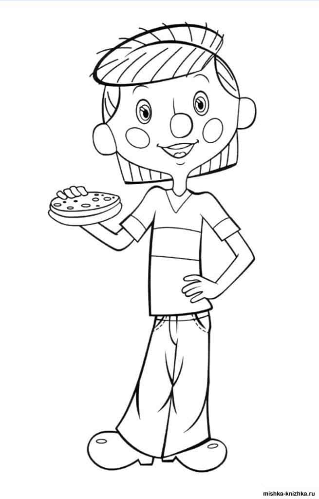 Мальчик с бутербродом