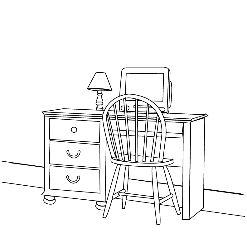 Стол с компьютером