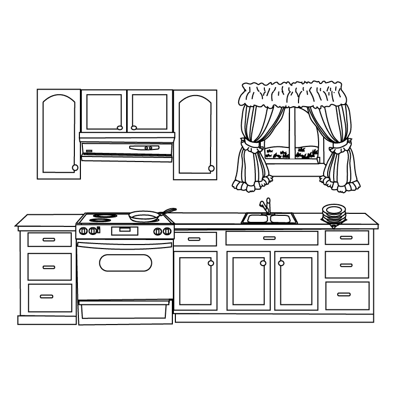 Эскиз кухонного гарнитура