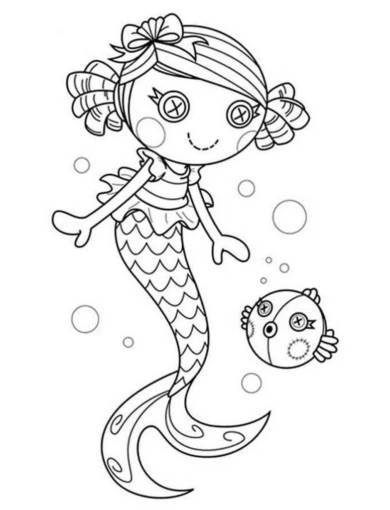 Куколка Лалалупси русалка с пузыриками и рыбкой
