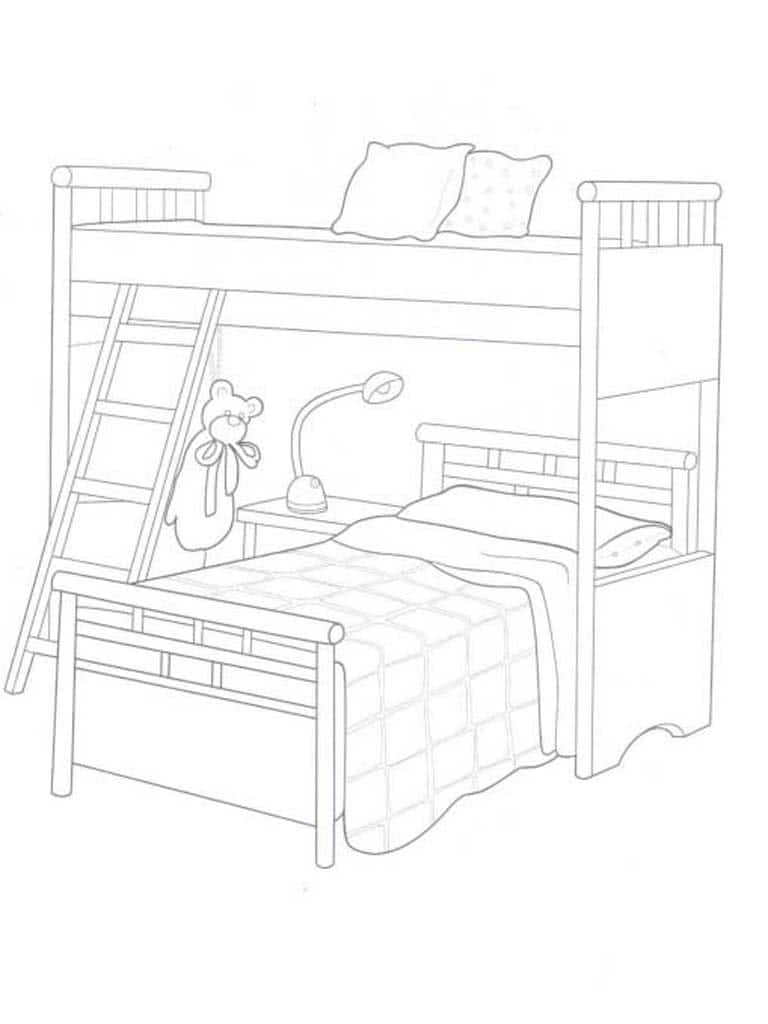 Двухуровневая детская кровать