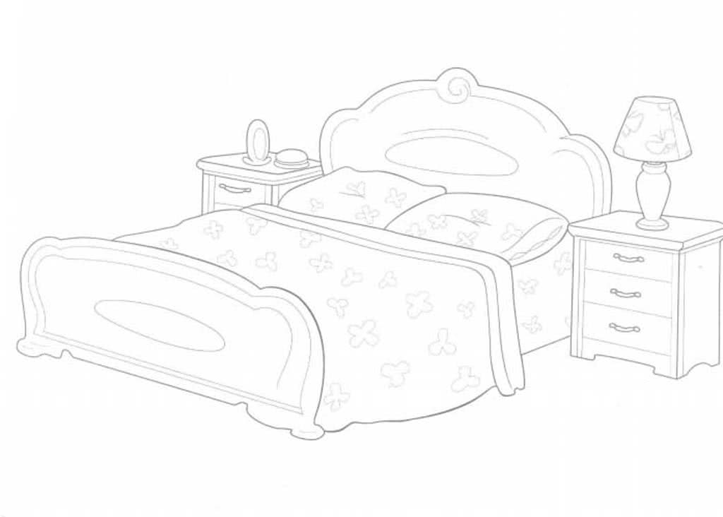 Спальная кровать с тумбочками