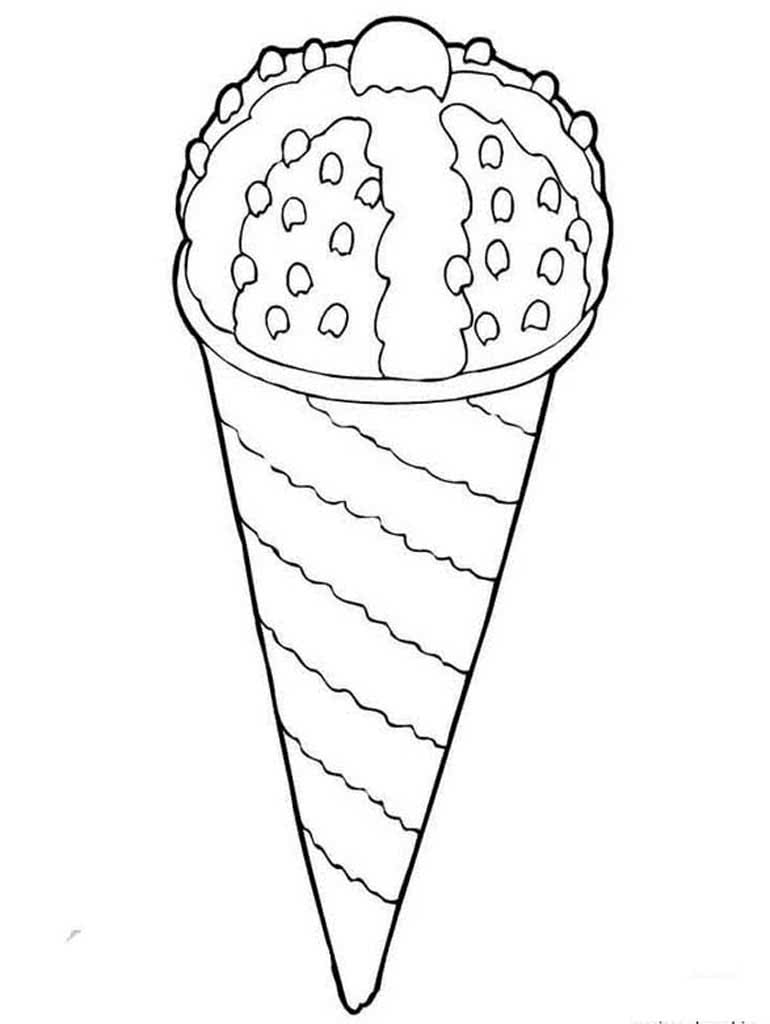 Картинка мороженое раскраска