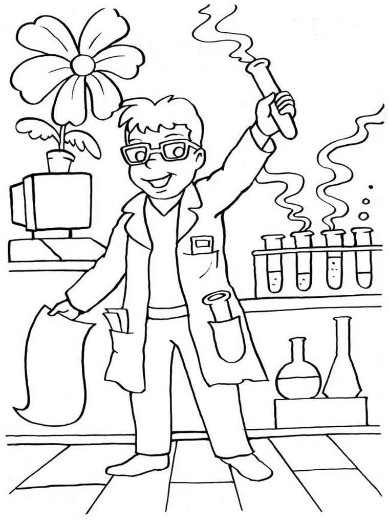 Ученый химии в лаборатории