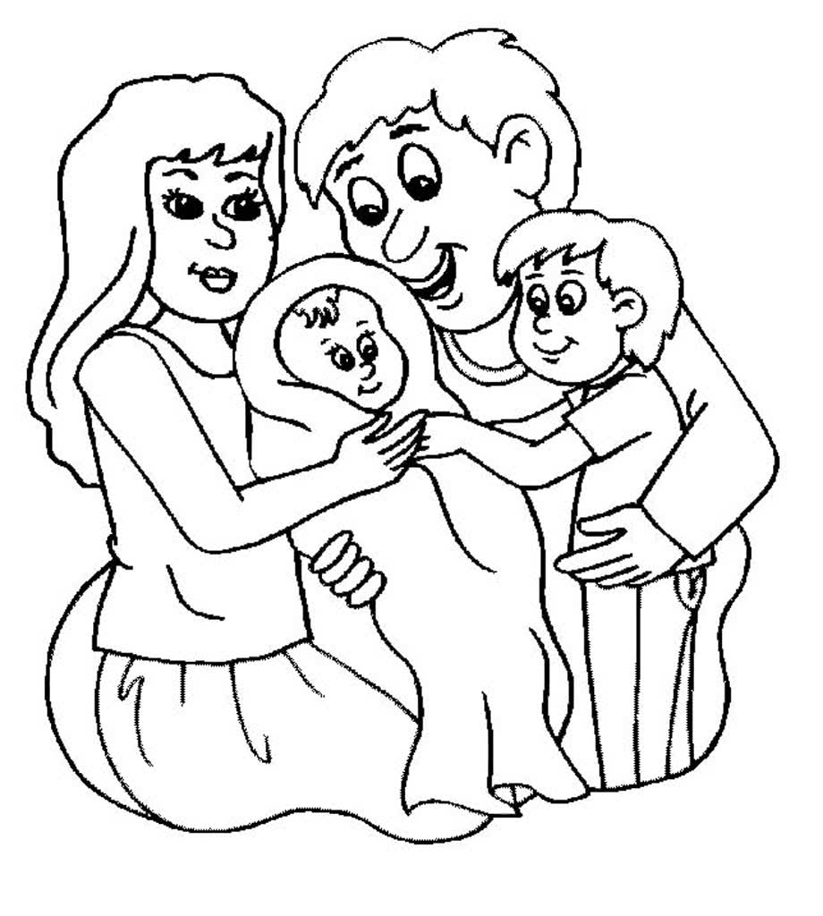 Мама и папа держат малыша и сына
