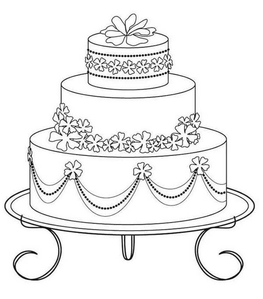 Большой свадебный торт