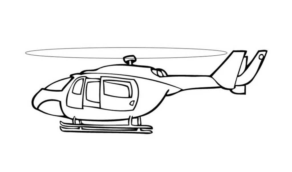Вертолет на лыжах вид с боку