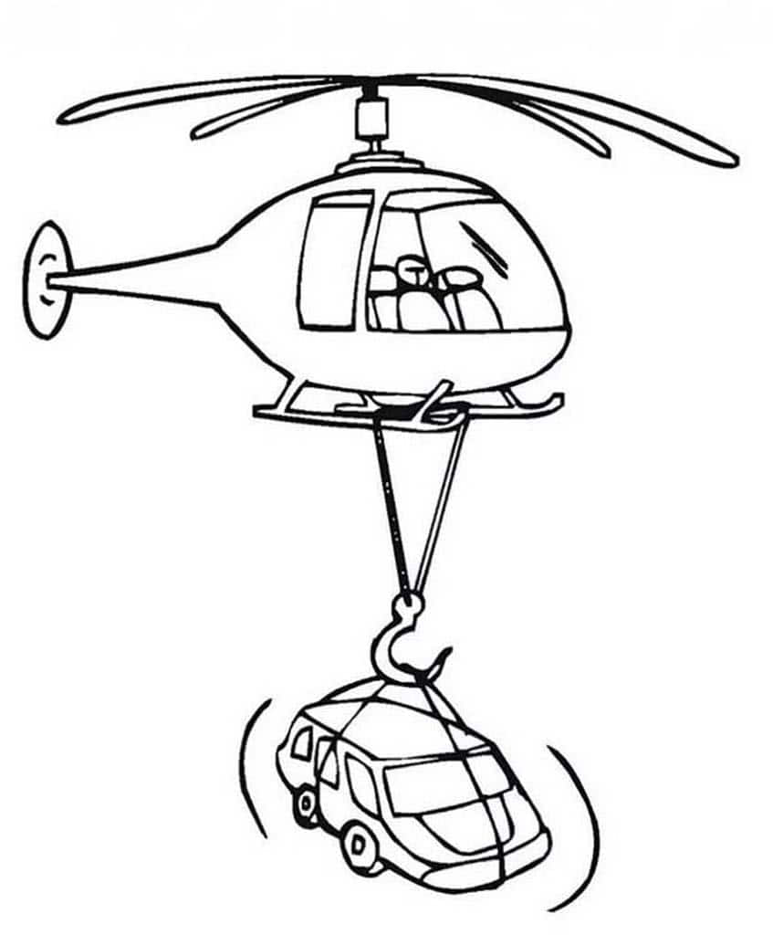 Вертолет с машинкой
