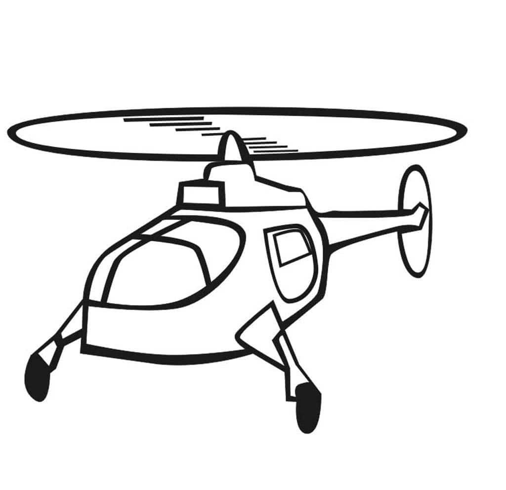 Вертолет для раскрашивания детям