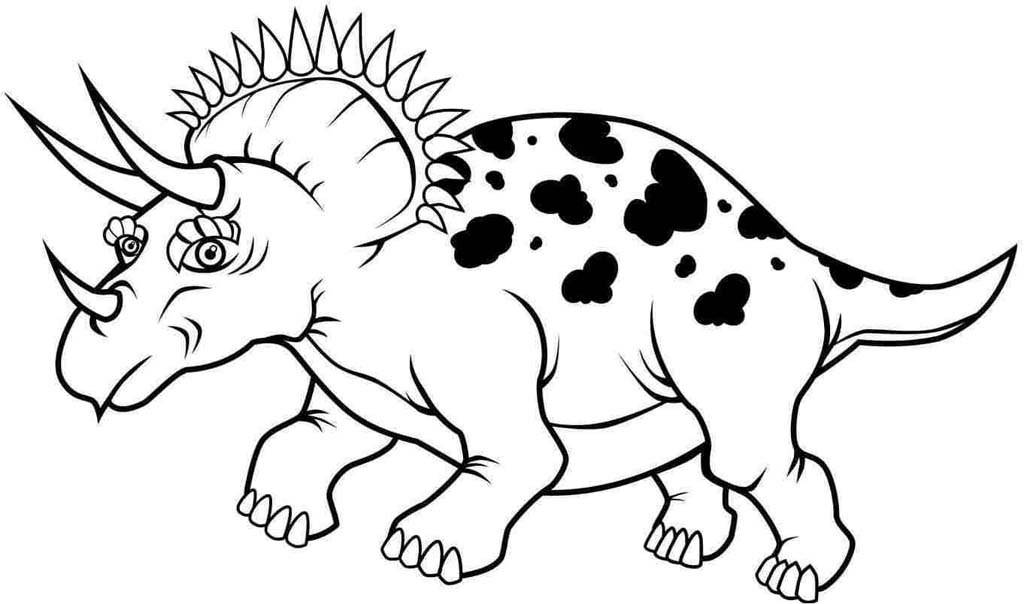 Динозавр трицератопс с пятнами