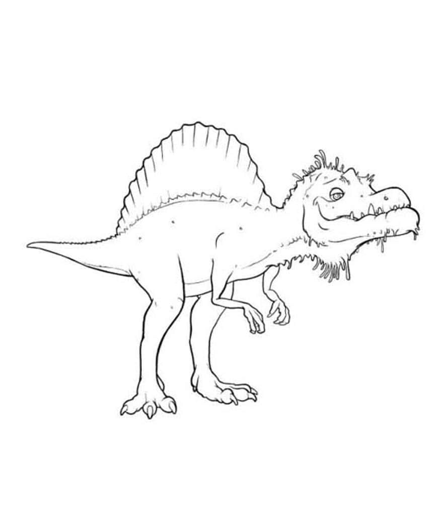 Спинозавр раскраска для детей