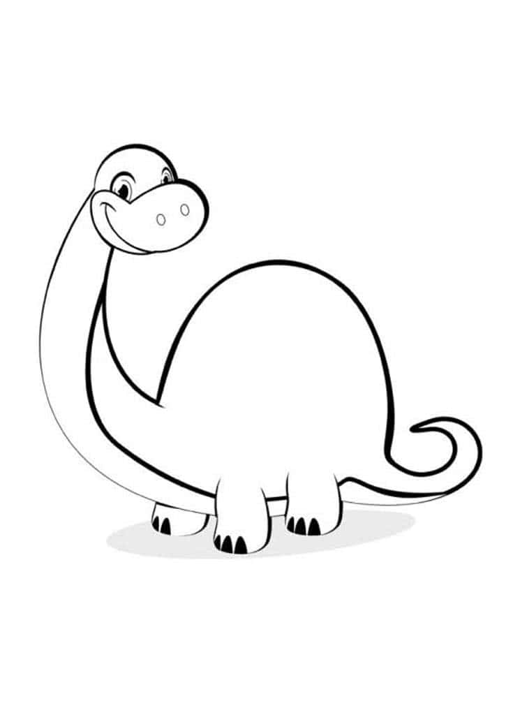 Милый динозавр с длинной шеей