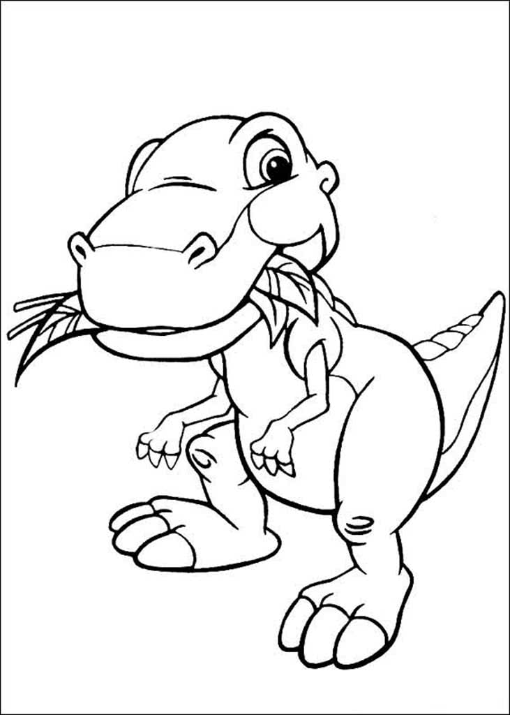 Динозавр жует листву