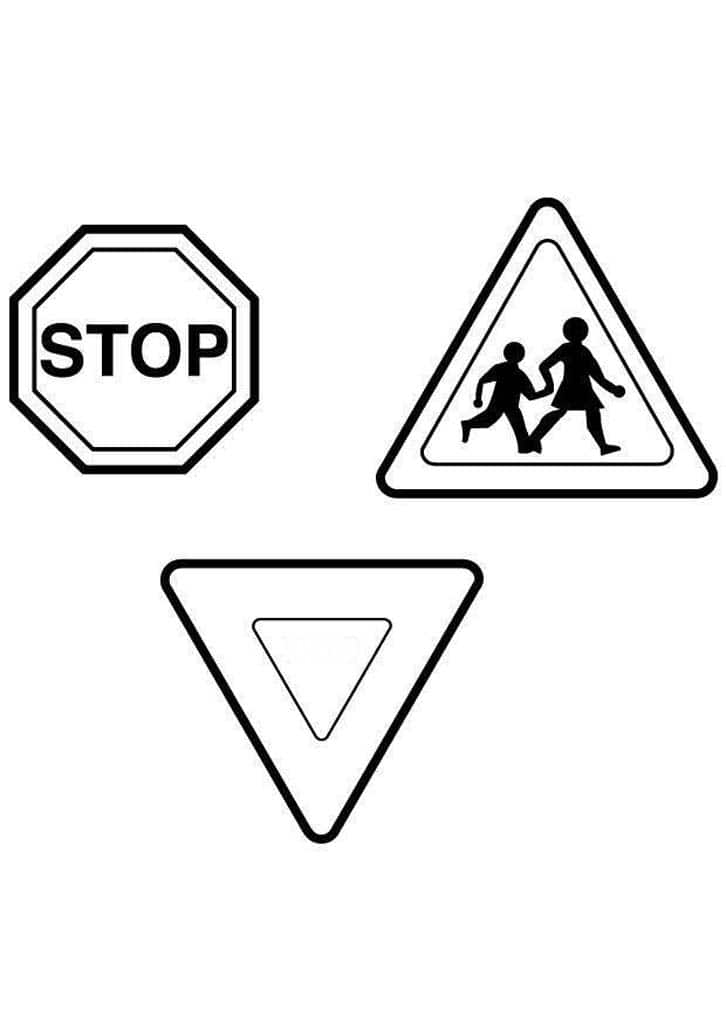 Дорожный знак остановись уступи дорогу и осторожно дети