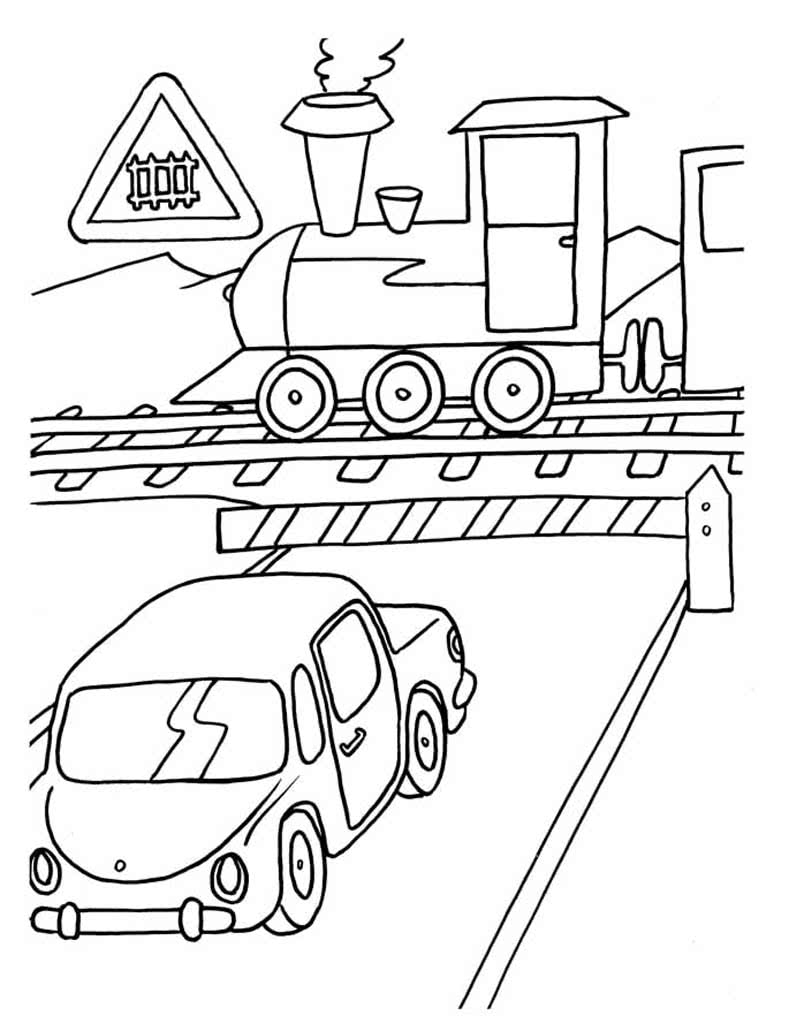 Дорожный знак железнодорожный переезд