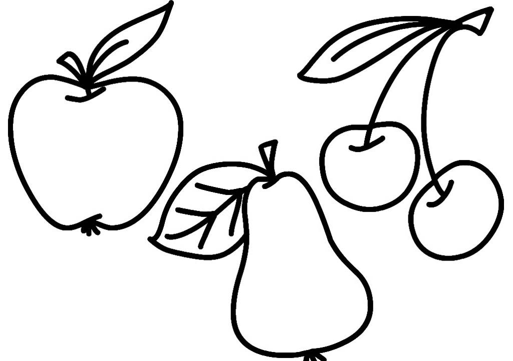 Яблоко вишня и груша