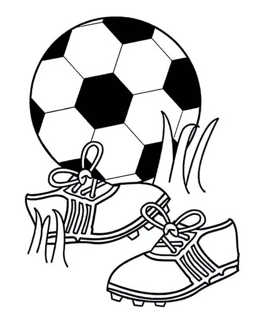 Футбольные кеды и мяч