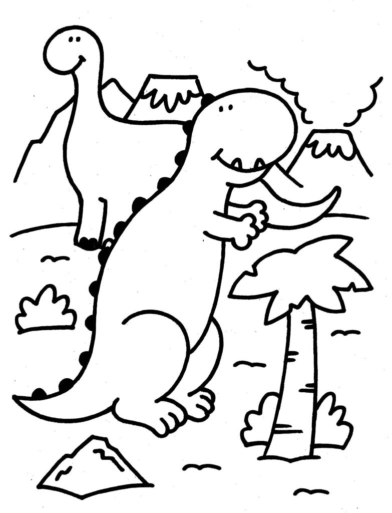Два динозавра на прогулке