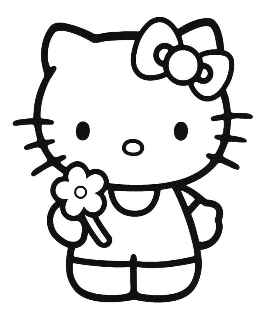 Хелло Китти с цветком