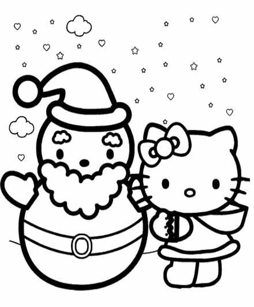 Хелло Китти с Дедом Морозом