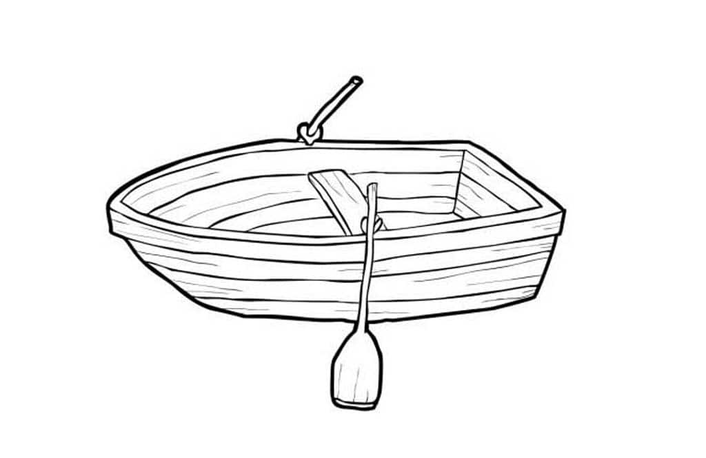 Лодка с веслами