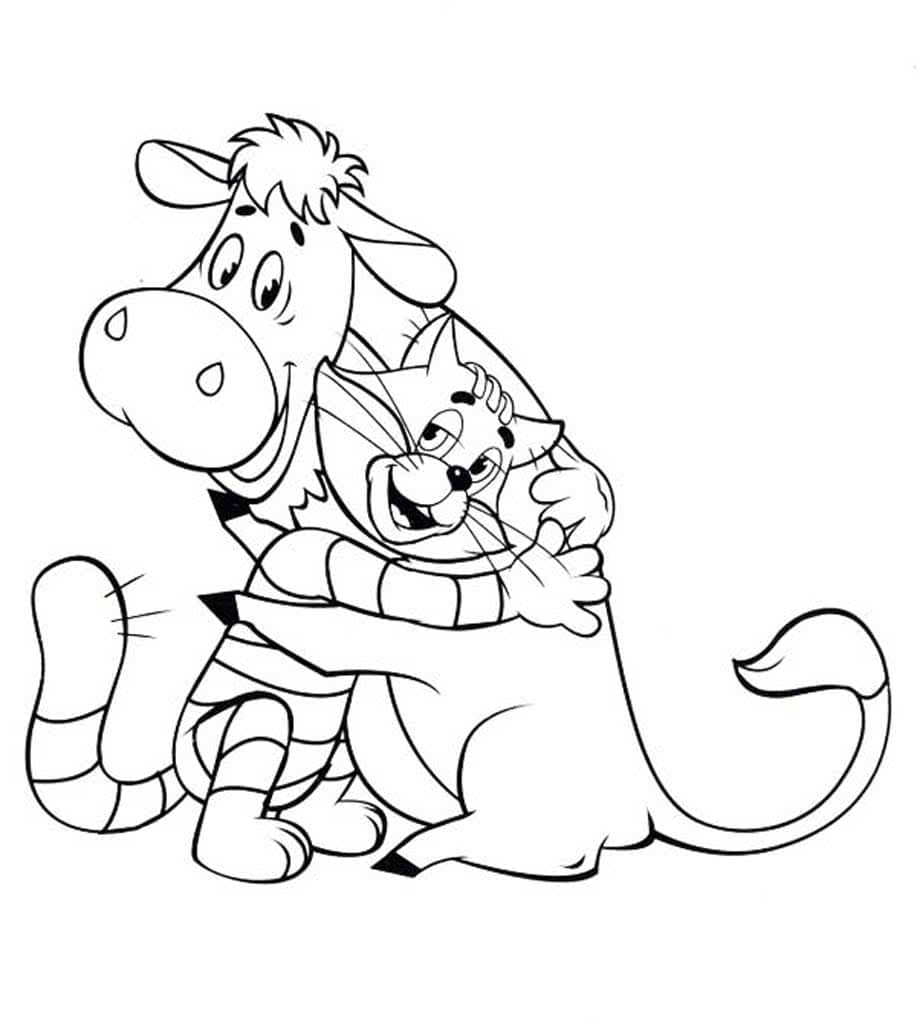 Корова и кот Матроскин