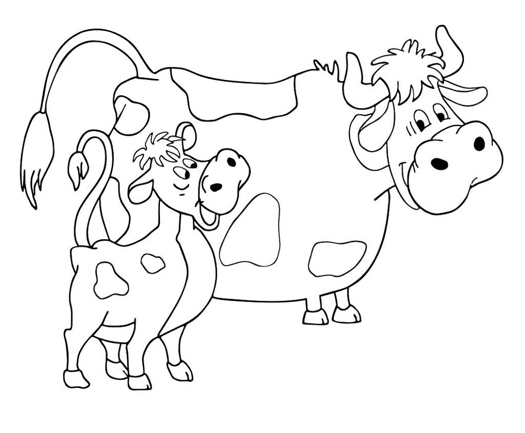 Корова и теленок