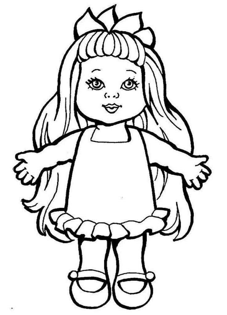 Кукла с длинными волосами и летнем платье