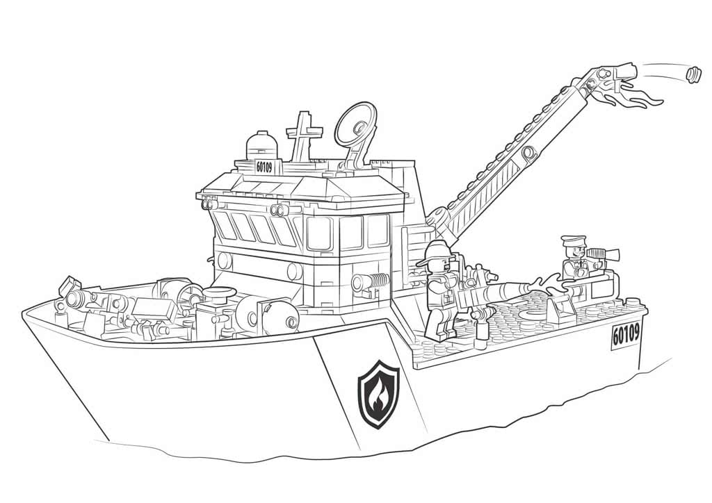 Военный корабль лего