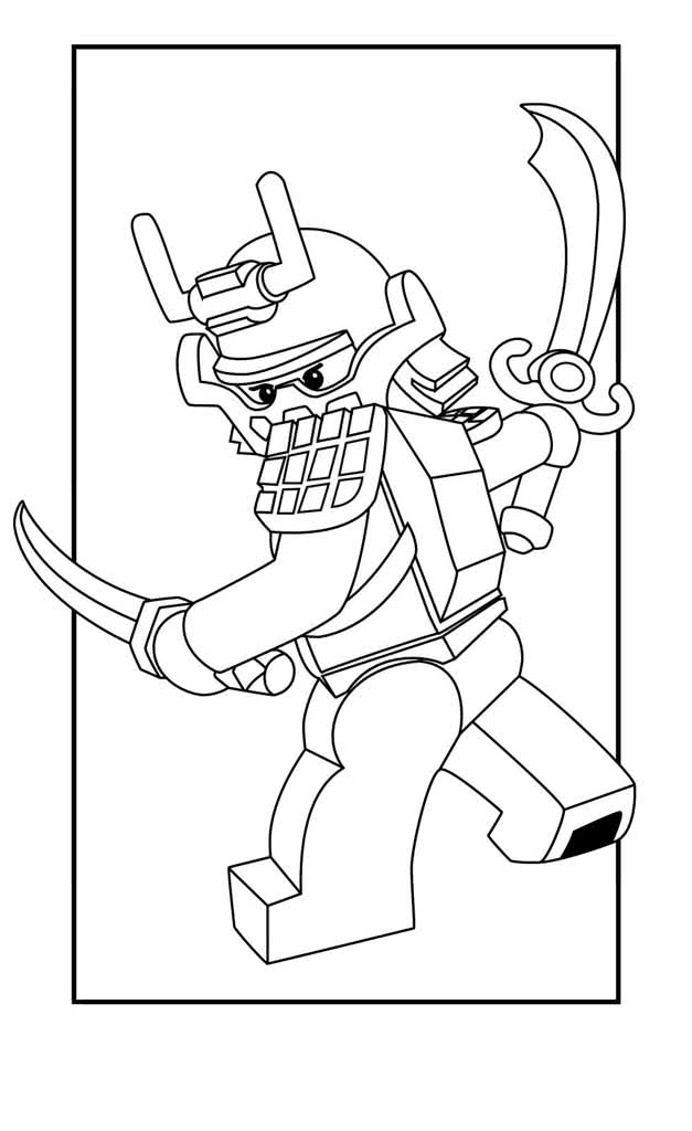 Лего самурай с мечами