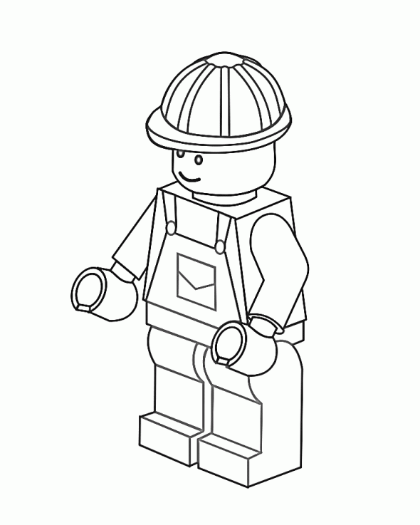 Лего человек в каске