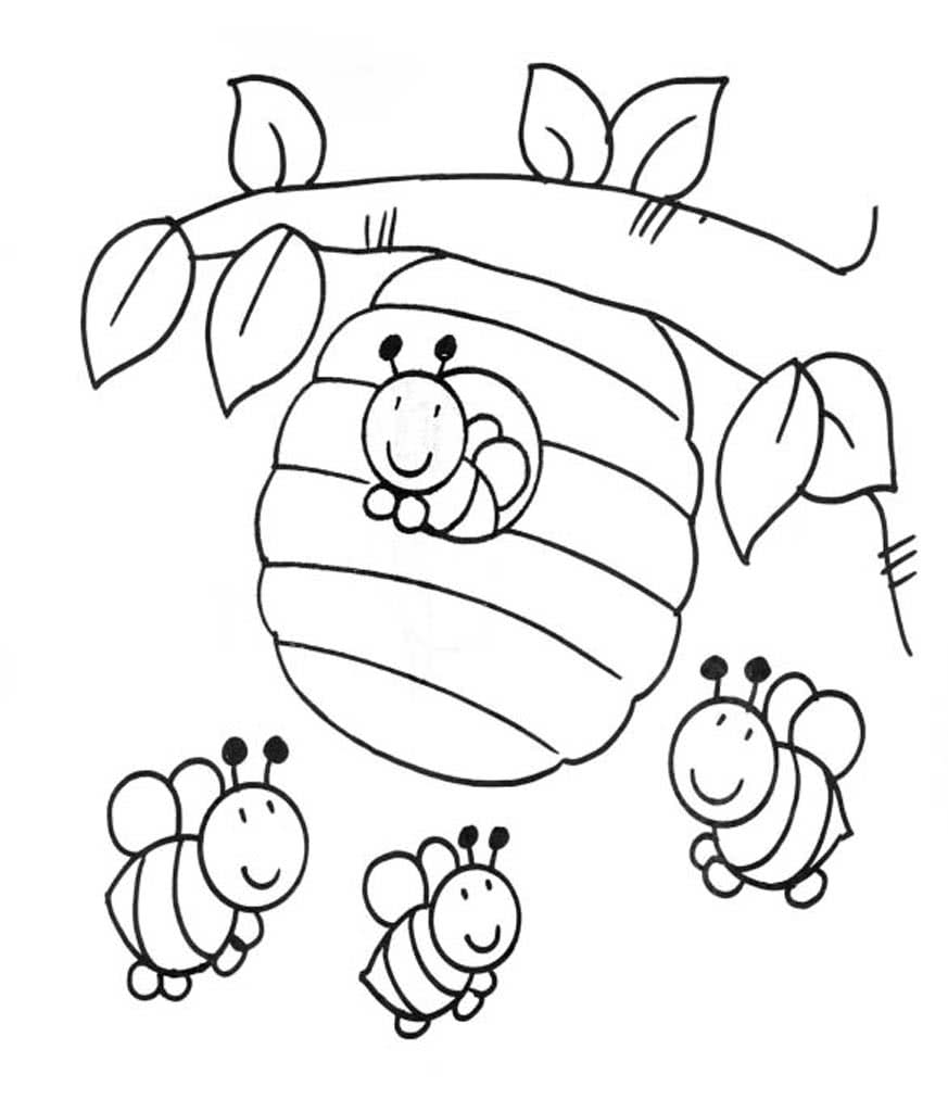Пчелиный улей с пчелами
