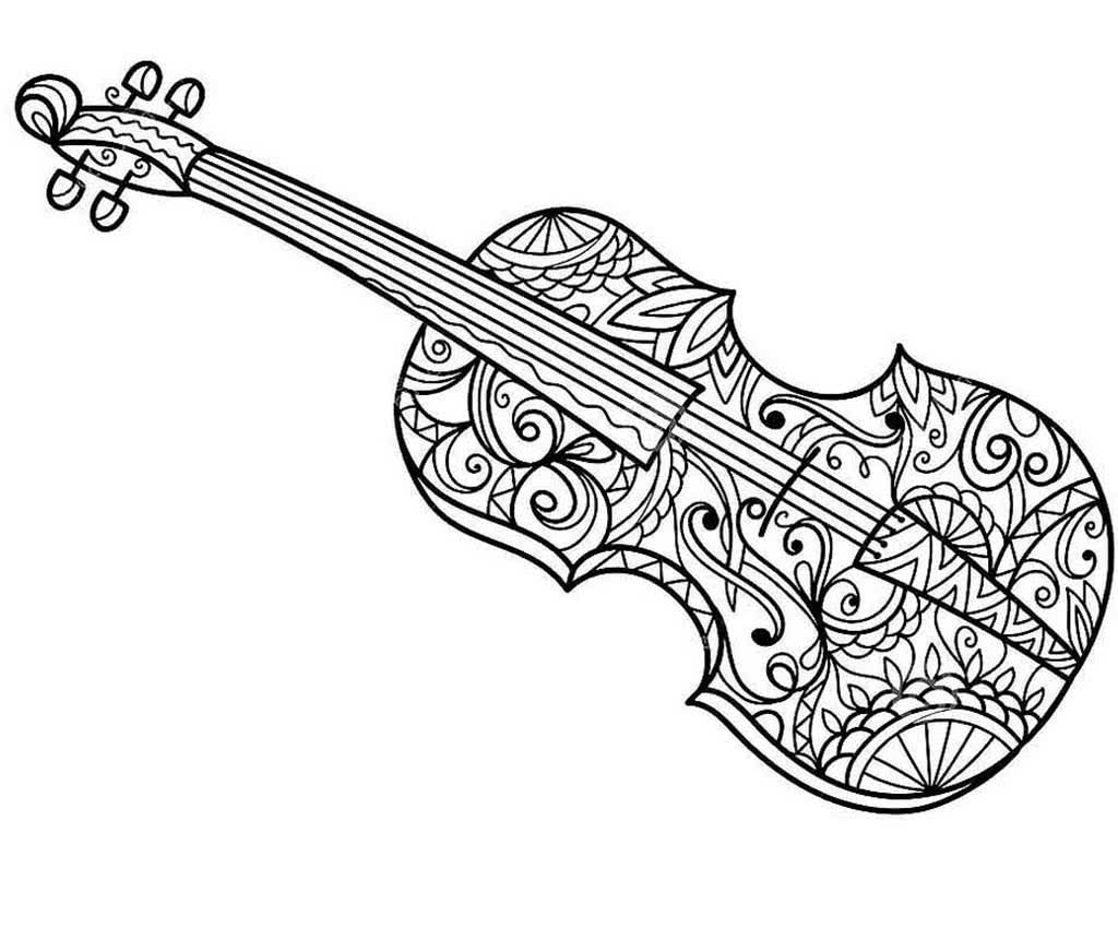 Скрипка с орнаментом