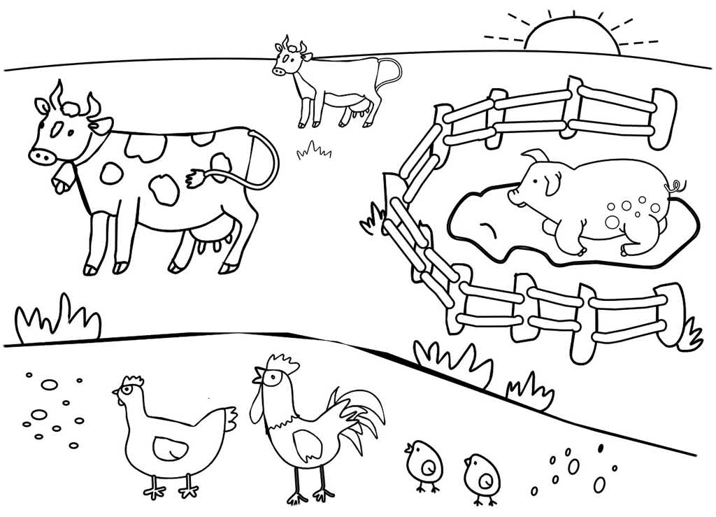 Ферма с животными и загоном