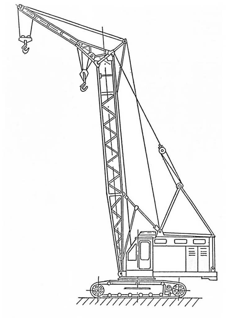 Схема башенного подъемного крана