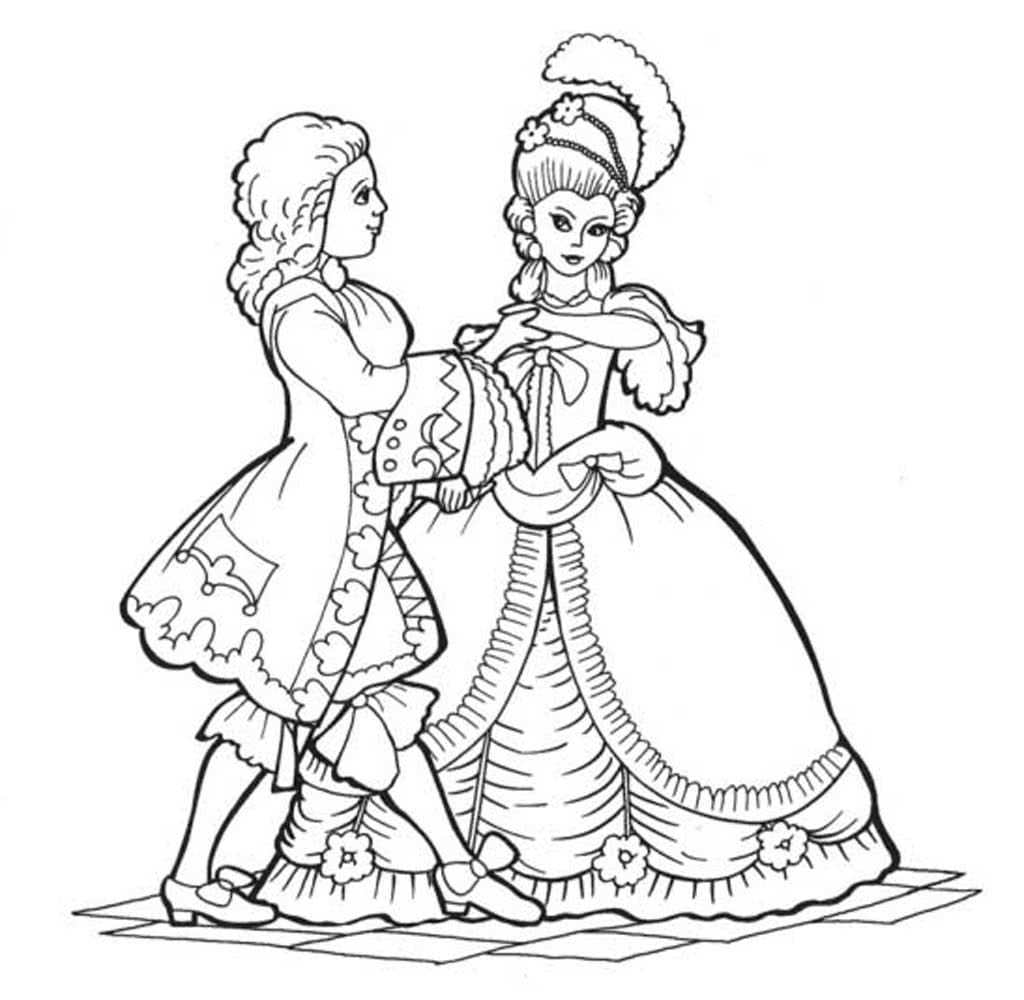 Принц и принцесса танцуют
