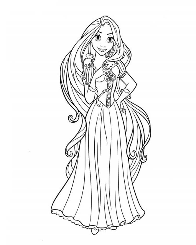 Принцесса с длинными волосами