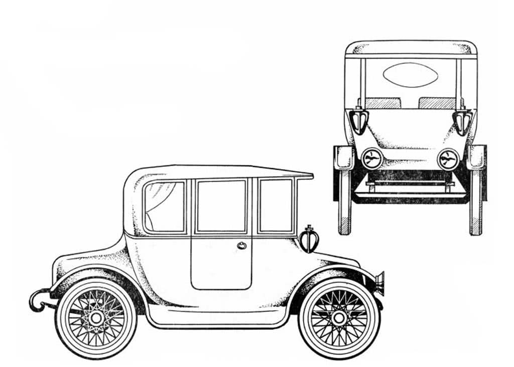 Ретро автомобиль ford model t 1908