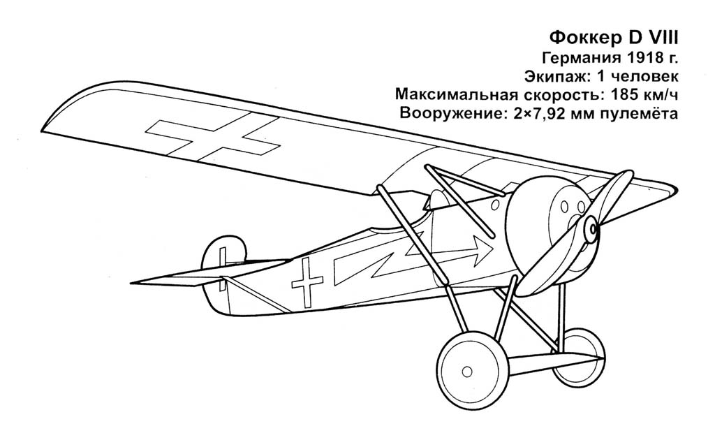 Германский истребитель Фоккер D VIII