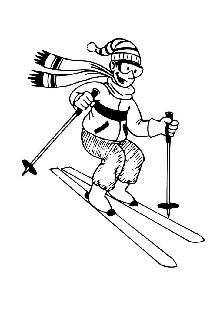 Спортсмен на лыжах