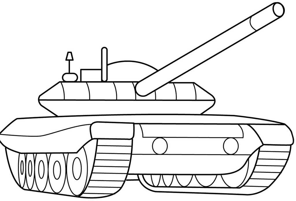 Раскраска Большой танк