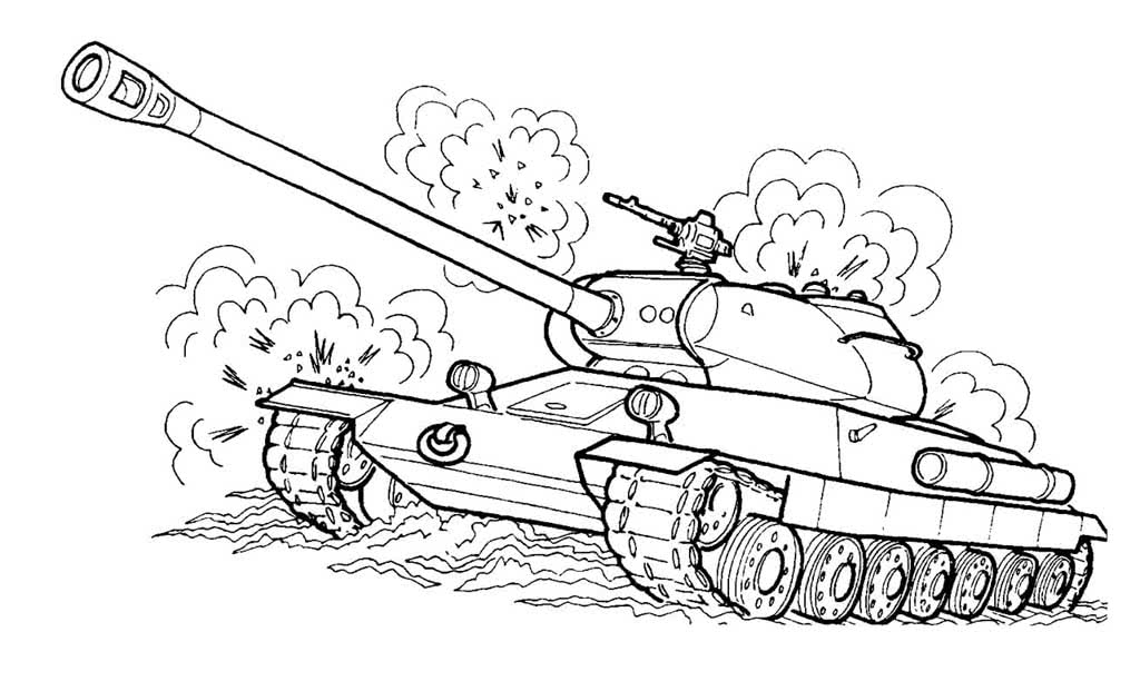 Боевой танк в действии
