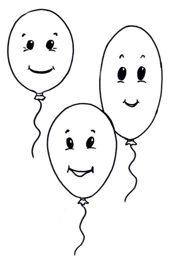 Три улыбающихся шарика