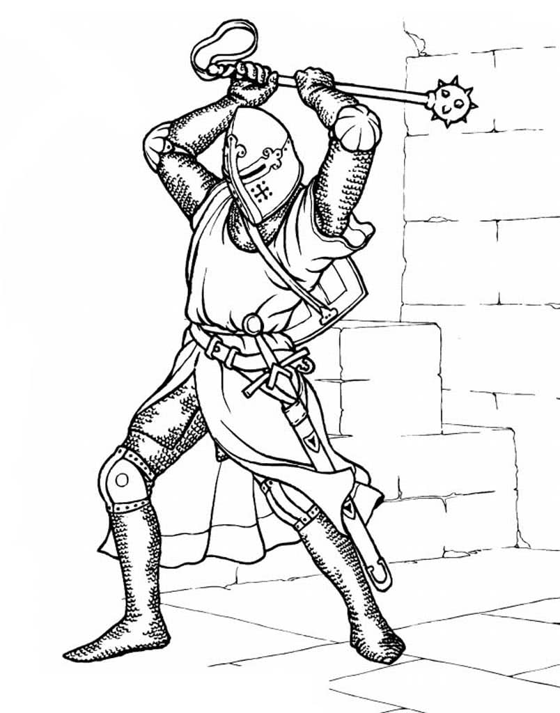 Рыцарь с булавой с шипами
